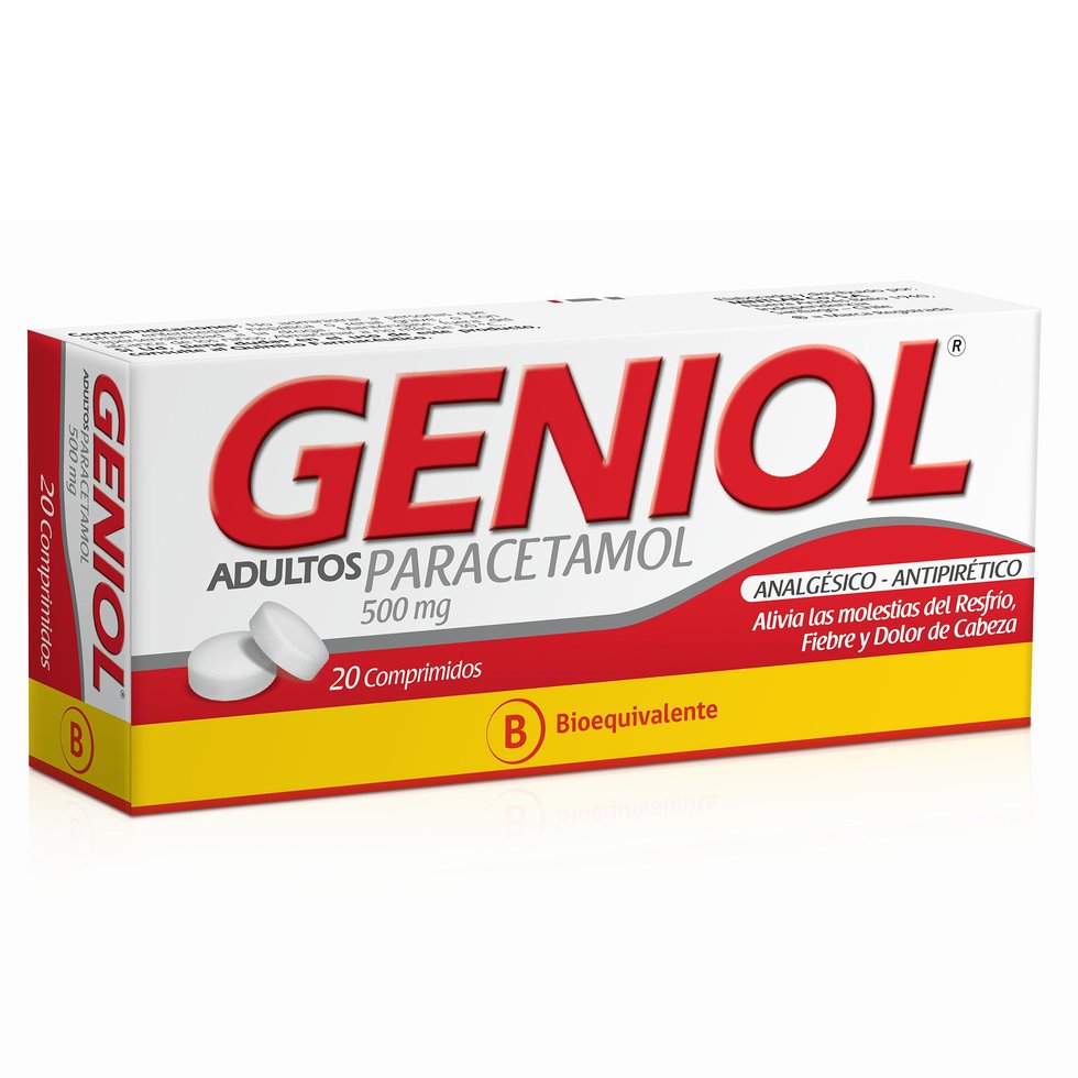 GENIOL 500 MG X 20 COMPRIMIDOS (PARACETAMOL)